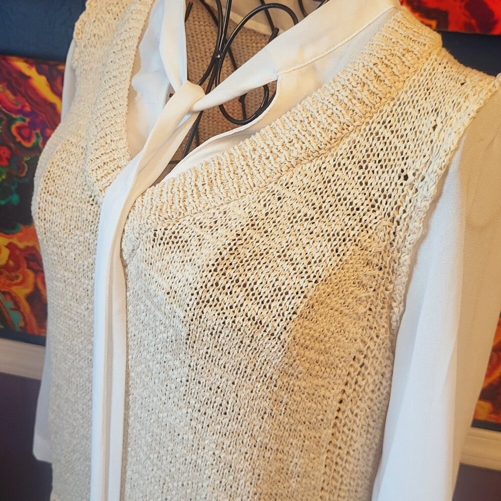 Lauren Conrad ~ Sz Sm ~ Pleated Mock - Layer Top ~ Excellent Condition - Picture 2 of 8